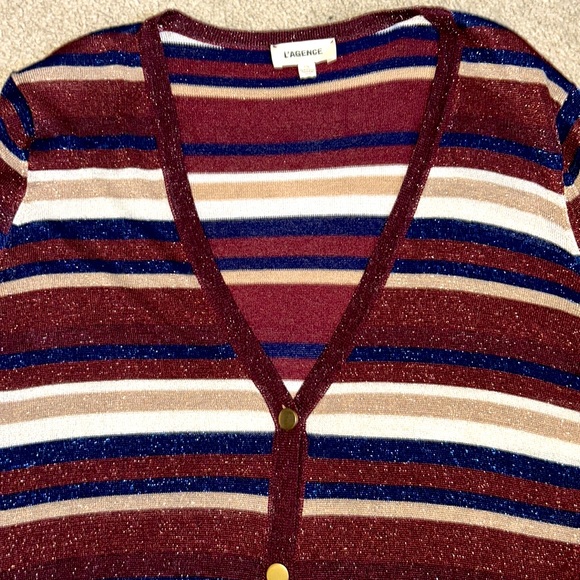 L’AGENCE Metallic Duster Size Lg - Picture 3 of 7